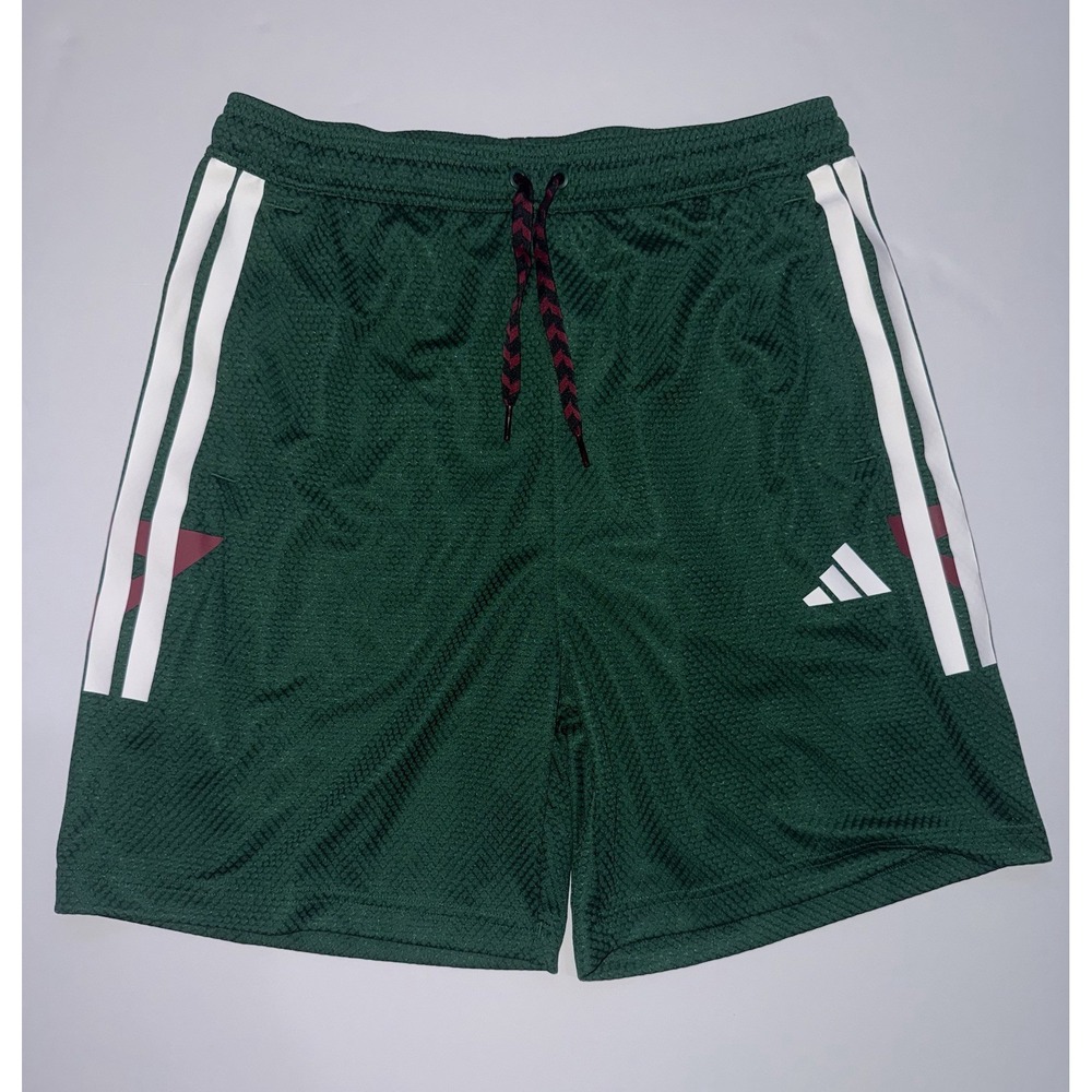 NWT Adidas Mexico Colorway Green White Mens Soccer Shorts Size M JF0390
